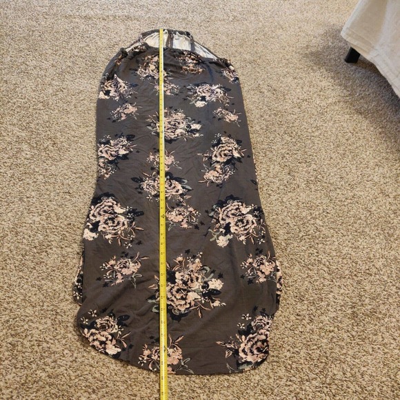 Maurices 24/7 Maxi Dress Gray Floral Sleeveless High Neck NWT Size XL. - Picture 3 of 6